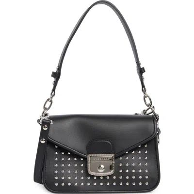 Longchamp Mademoiselle Calfskin Leather Crossbody Bag In Black