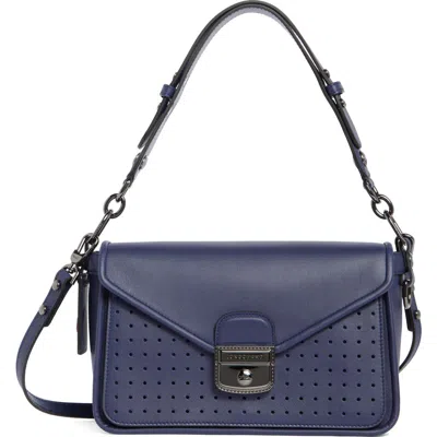 Longchamp Mademoiselle Medium Leather Satchel In Blue