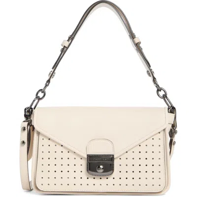 Longchamp Mademoiselle Medium Leather Satchel In Neutral