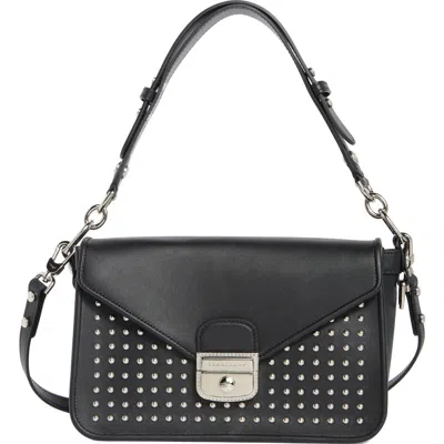Longchamp Mademoiselle Studded Crossbody Bag In Black