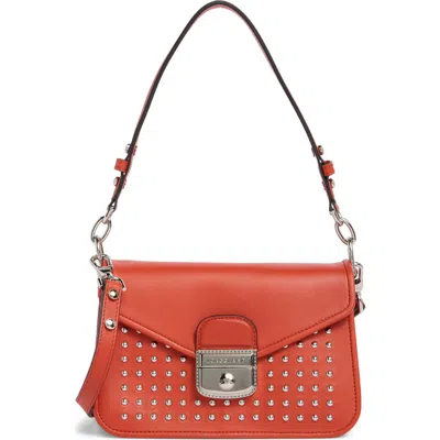 Longchamp Mademoiselle Studded Crossbody Bag In Red