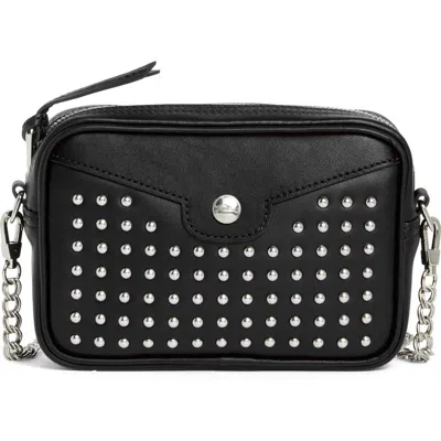 Longchamp Mademoiselle Studded Small Crossbody Bag In Black