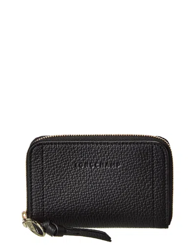 Longchamp Mailbox Leather Wallet In Black