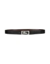 Longchamp Man Belt Black Size Onesize Cowhide In Black