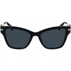 Longchamp Medallion 52mm Modified Rectangular Sunglasses In Black