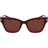 Longchamp Medallion 52mm Modified Rectangular Sunglasses In Brown