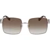 Longchamp Medallion 55mm Gradient Square Sunglasses In Multi