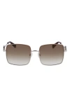 Longchamp Medallion 55mm Gradient Square Sunglasses In Multi