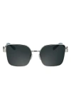 Longchamp Medallion 56mm Butterfly Sunglasses In Gray