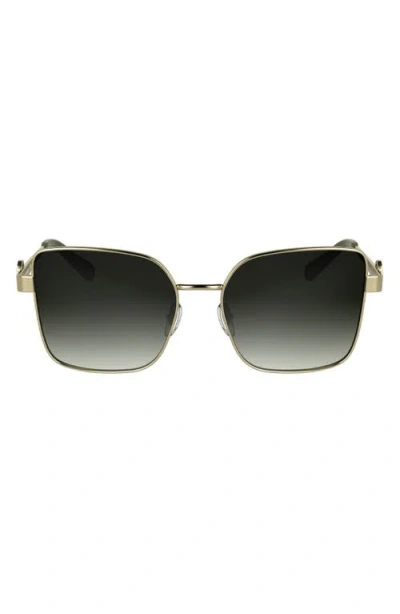 Longchamp Medallion 56mm Butterfly Sunglasses In Green