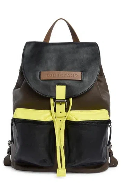 Longchamp Medium 3d Colorblock Leather Backpack In Multi
