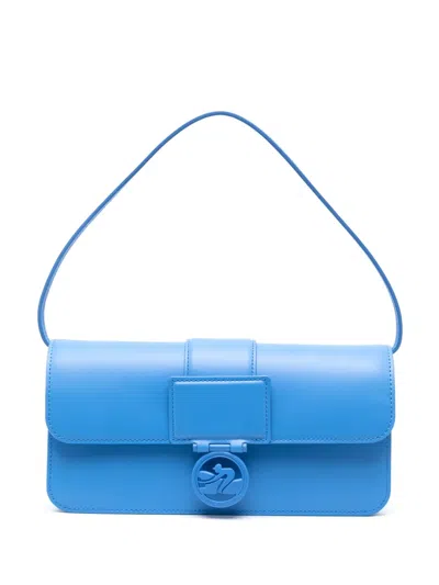 Longchamp Medium Box-trot Leather Shoulder Bag In Blue