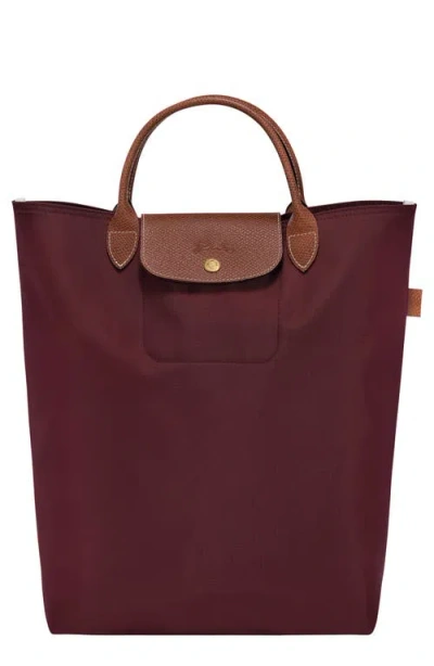 Longchamp Medium Cabas Replay Recycled Canvas Tote In Red