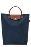 Longchamp Medium Cabas Replay Recycled Canvas Tote In Navy