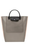 Longchamp Medium Cabas Replay Recycled Canvas Tote In Turtledove