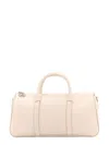 Longchamp Structured Top Handle Cross-body Bag In Beige