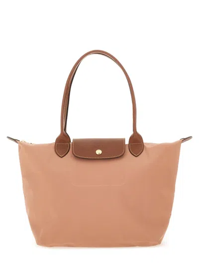 Longchamp Medium Foldable Shoulder Bag - 26.5 Cm X 28 Cm X 15.5 Cm In Pink