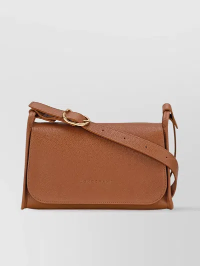 Longchamp Medium Foulonne Caramel Shoulder Bag In Brown