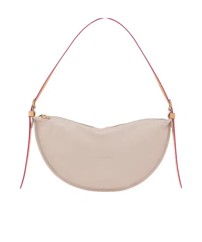 Longchamp Medium Half Cross Body Bag In Muddy Brown