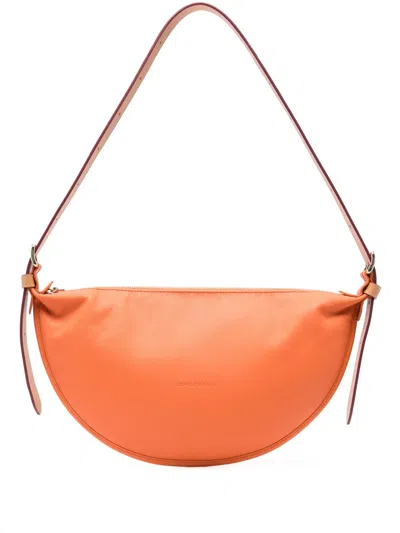 Longchamp Medium Half Shoulder Bag In 橘色