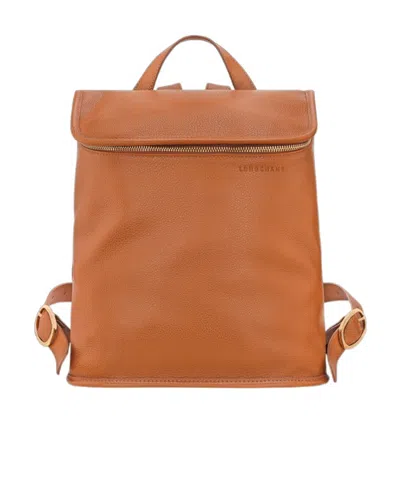 Longchamp Medium Le Foulonn Backpack In Orange