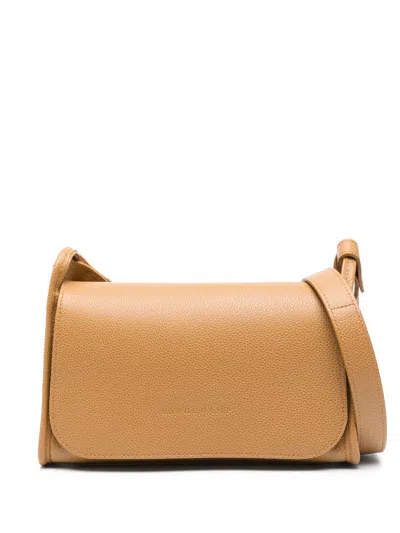 Longchamp Medium Le Foulonné Cross Body Bag In Braun