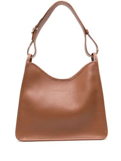 Longchamp Medium Le Foulonné Shoulder Bag In Brown