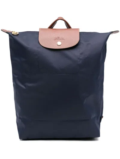 Longchamp Medium Le Pliage Backpack In Blue