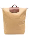Longchamp Medium Le Pliage Backpack In Brown