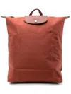 Longchamp Medium Le Pliage Backpack In Brown