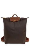 Longchamp Medium Le Pliage Backpack In Mocha