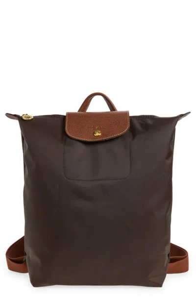 Longchamp Medium Le Pliage Backpack In Mocha