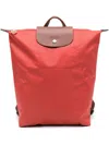Longchamp Medium Le Pliage Backpack In Red