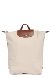 Longchamp Medium Le Pliage Backpack In White