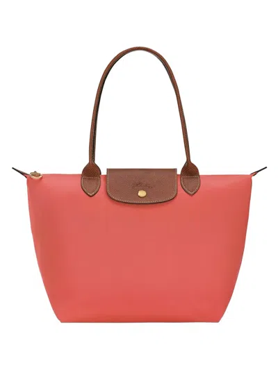 Longchamp Medium Le Pliage Grained Tote Bag In Pink