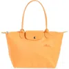 Longchamp Medium Le Pliage Nylon Shoulder Tote In Orange