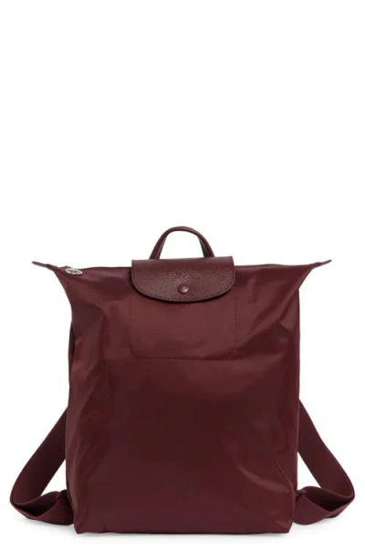 Longchamp Medium Le Pliage One Backpack In Burgundy