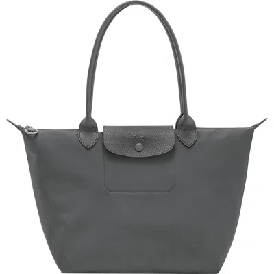 Longchamp Medium Le Pliage One Nylon Shoulder Tote In Gray