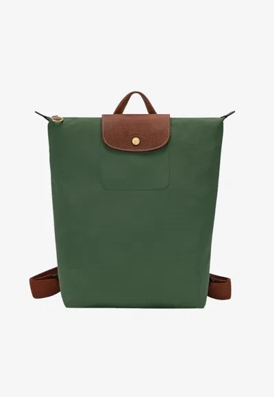 Longchamp Medium Le Pliage Original Backpack In Green