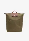 Longchamp Medium Le Pliage Original Backpack In Olive