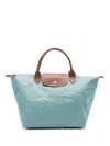 Longchamp Eucalyptus Coloured Le Pliage Original M Bag In Blue
