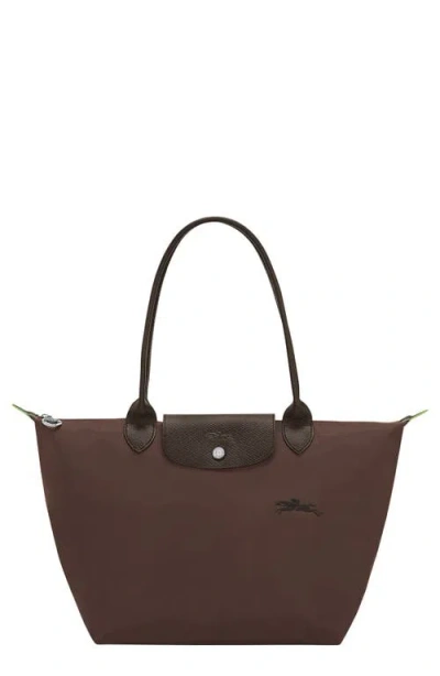 Longchamp Medium Le Pliage Recycled Nylon Shoulder Tote In Brown