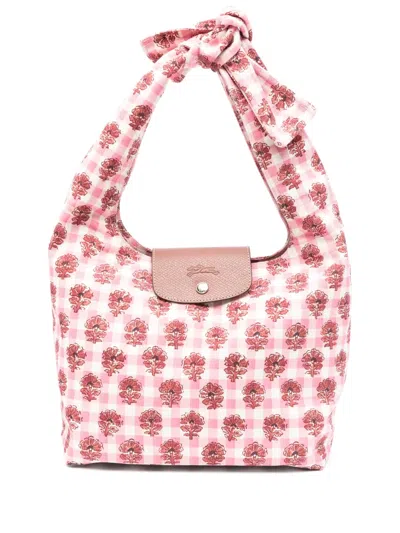 Longchamp Medium Le Pliage Shoulder Bag In 粉色