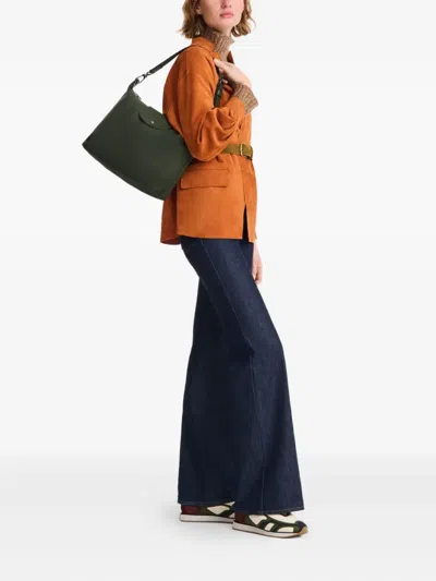 Longchamp Medium Le Pliage Shoulder Bag In Green