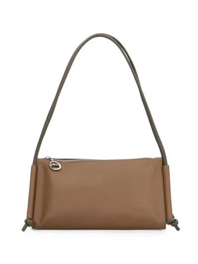 Longchamp Medium Le Pliage Shoulder Bag In Brown
