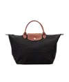 Longchamp Le Pliage Medium Folding Tote Bag In Black