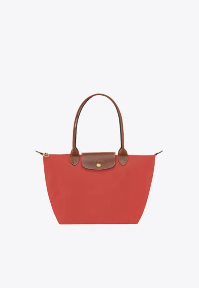 Longchamp Medium Le Pliage Tote Bag In Red