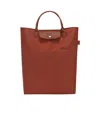 Longchamp Medium Cabas Replay Recycled Canvas Tote In Red