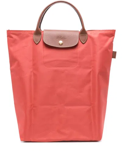 Longchamp Medium Le Pliage Tote Bag In Red