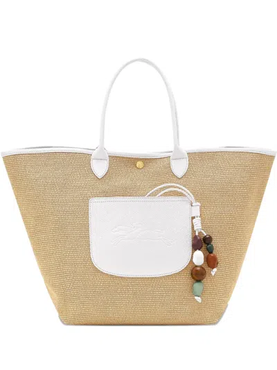 Longchamp Medium Le Pliage Tote Bag In White
